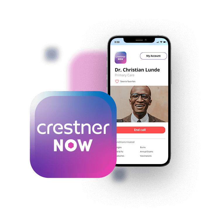 Mockup of the Crestner Health app